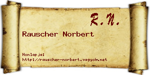 Rauscher Norbert névjegykártya